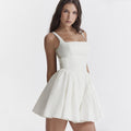 Romantische mini jurk met open rug voor dames – Elenora
