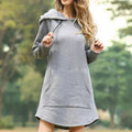 Casual hoodie jurk met capuchon voor dames – Sophie