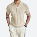 Poloshirt met Hoge Stretch V-Hals voor Heren – Victor