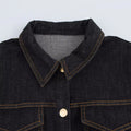 Denim overhemdjurk met knopen en taillepasvorm – Lotte