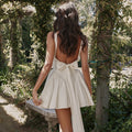 Romantische mini jurk met open rug voor dames – Elenora