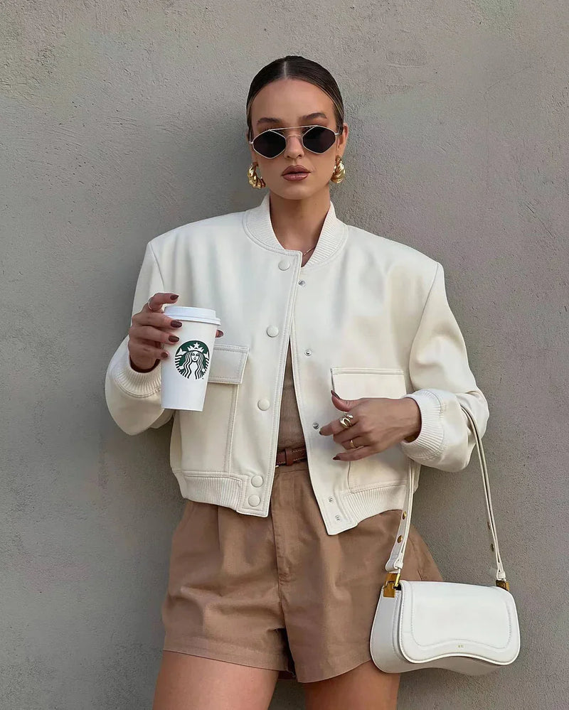 Dames bomberjas lichtgewicht cropped casual en stijlvol – Aylen