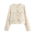 Elegante damesblazer met metalen knopen – Isabelle