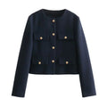 Elegante damesblazer met metalen knopen – Isabelle