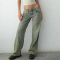 Dames wide leg jeans high waist comfortabel en trendy – Selira