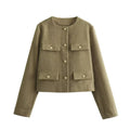 Elegante damesblazer met metalen knopen – Isabelle