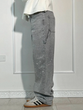 Oversized dames jeans met diamantdetails en streetstyle look – Renova