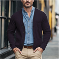 Heren cardigan met knoopsluiting en moderne pasvorm – Tobias