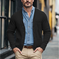 Heren cardigan met knoopsluiting en moderne pasvorm – Tobias