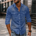 Denim Heren Overhemd Stoer Tijdloos Casual Look – Norvyn