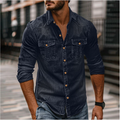 Denim Heren Overhemd Stoer Tijdloos Casual Look – Norvyn