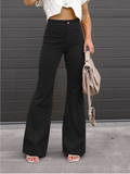 Trendy ribfluwelen damesbroek met hoge taille – Daphne
