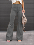 Trendy ribfluwelen damesbroek met hoge taille – Daphne