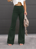 Trendy ribfluwelen damesbroek met hoge taille – Daphne