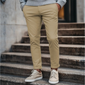 Casual ademende herenbroek met elastische taille – Milan