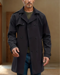 Waterafstotende heren trenchcoat met elegante pasvorm – Max