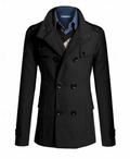 Casual heren trenchcoat met dubbele rij knopen – Matteo