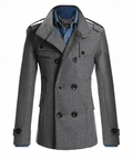 Casual heren trenchcoat met dubbele rij knopen – Matteo