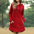 Casual hoodie jurk met capuchon voor dames – Sophie