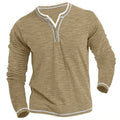 Heren longsleeve T-shirt met V-hals en ademende stof - Savino