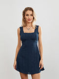 Mini Jurk met Vierkante Hals en Kantdetails - Emma