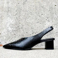 Orthopedische Croco Bruine Pumps - Mila