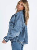 Dames denim jas oversized vintage stoer en tijdloos – Elanya
