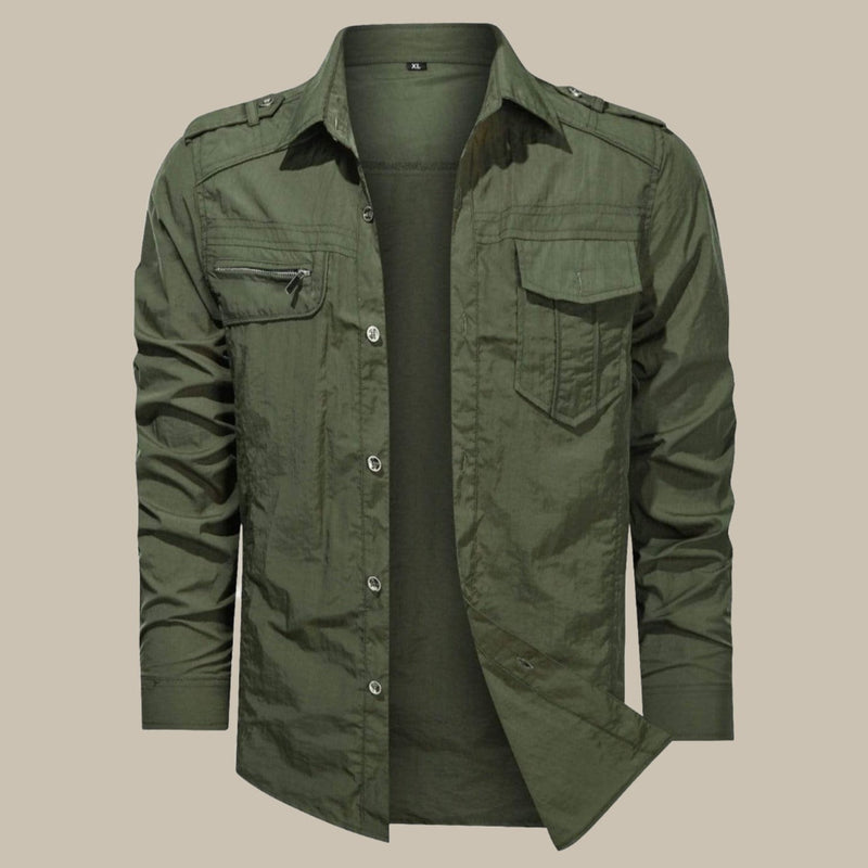 Heren sneldrogend cargo overhemd met lange mouwen – Logan