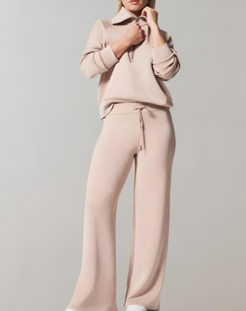 Stijlvolle en Comfortabele Dames Set met Wijde Pijpen – Lisa