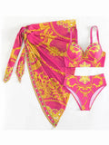 Bohemian Push-up Zwemkleding met Cover-up voor Verfijnde Strandlook – Solviera