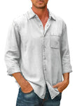 Casual Katoen Linnen Shirt met Knopen voor Heren – Bram