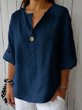 Casual V-Hals Blouse Dames Lichtgewicht Stijl – Novalya