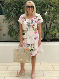 Maxi bloemenjurk met afslankend watervaldesign – Noémie