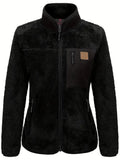 Warm sherpa fleece damesjack met capuchon – Isabel