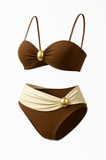 Bikini dames elegant bruin tropisch comfortabel – Amara