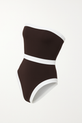 Bandeau Badpak met Hoge Taille en Minimalistische Look – Solaniva