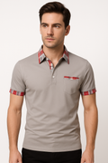Heren colorblock polo met korte mouwen – Milan