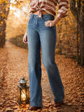 Hoge taille stretch jeans voor dames – Elise