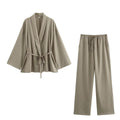 Linnen kimono set dames voor lente en zomer – Mila