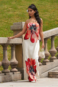 Strapless bloemenjurk voor dames met elegante pasvorm – Fiorella