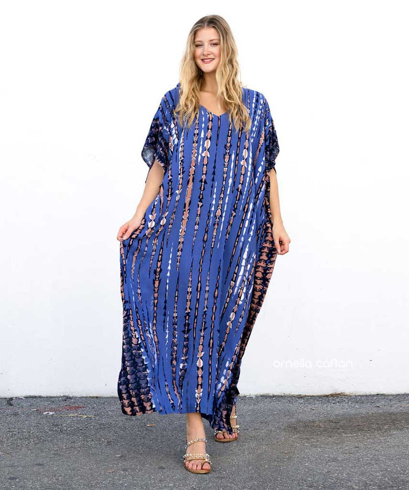 Zwarte maxi kaftan voor elegante zomerdagen – Layla
