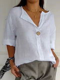 Casual V-Hals Blouse Dames Lichtgewicht Stijl – Novalya