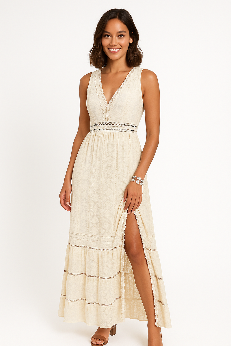 Bohemian Midi Jurk Lichtgewicht Flatterend Design – Sorelia