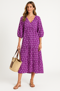 Bohemian Maxi Jurk met V-Hals en Luchtige Stof – Elina