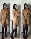 Wollen dames set met tijdloze stijl en zachte feel – Elanvia