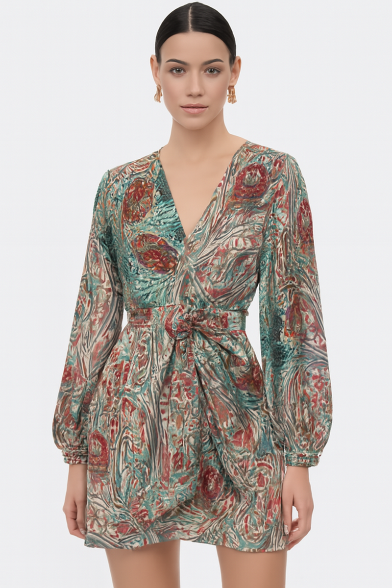 Zomerjurk met retro print en taille-accent – Elvira