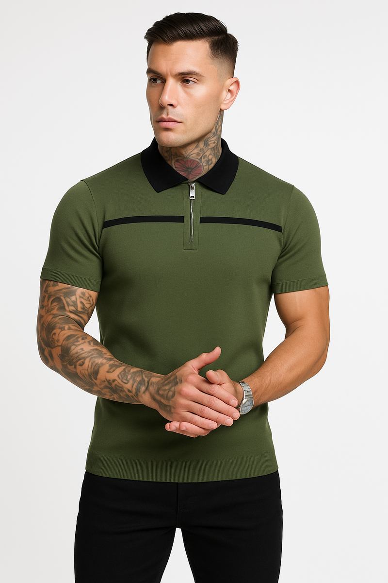 Herenpolo met moderne pasvorm en korte mouwen – Lars
