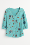 Bloemige luchtige damesblouse met losse pasvorm – Laura