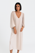 Boho zomerjurk met bloemen en wikkeldesign – Lotte