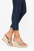 Chique wedge sandalen met kruisband ontwerp - Elviora